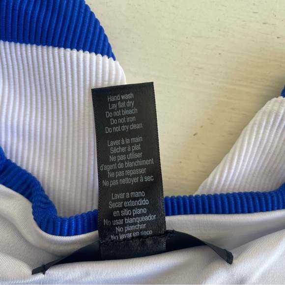 New! Beach Riot Red White Blue Colorblock Swim Bikini Top 22684 - Picture 6 of 7